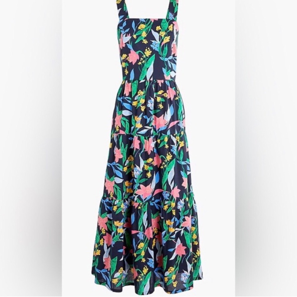 J. Crew factory floral tiered Sleeveless Maxi Sundress 00